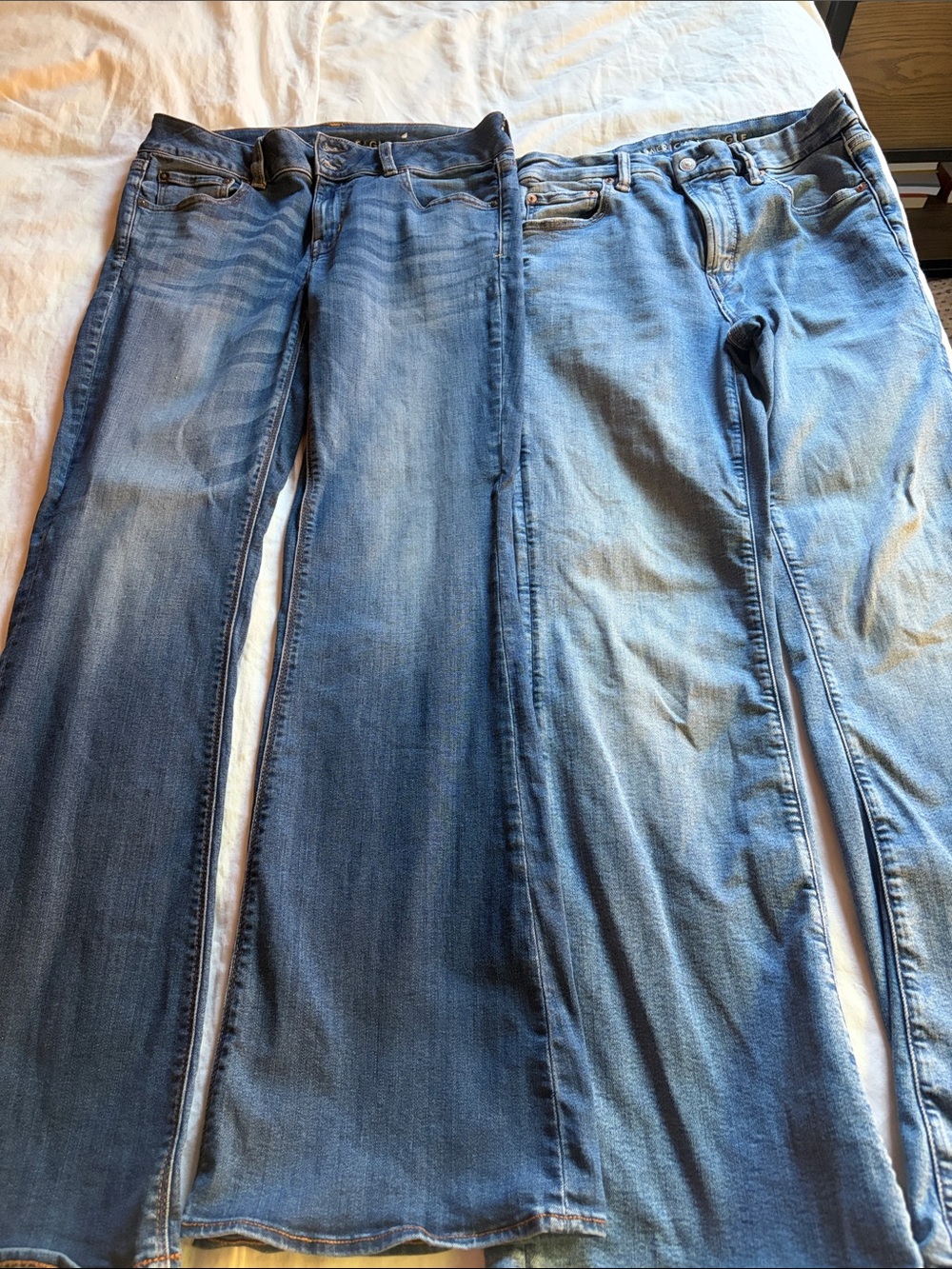 American Eagle Outfitters women’s Bootcut Jeans - Light & Medium Blue